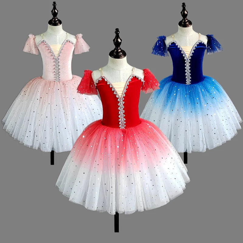 Children's Ballet Skirt Girl's Dance Skirt Sequin Tight Ballet Skirt Ballet Performer Collective Performance Clothing